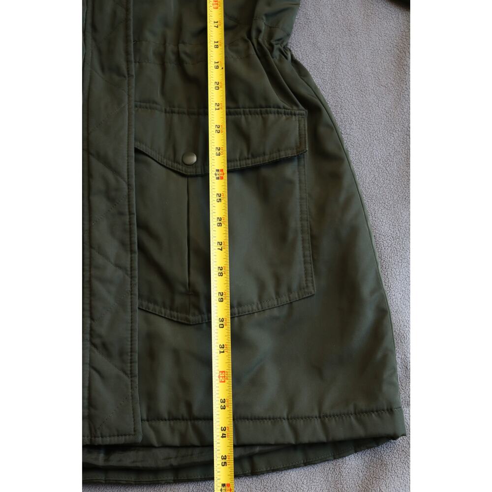 UNIVERSAL THREAD Winter Coat Women Large Green Chunky Cinched Waist Drawstring - Picture 12 of 16